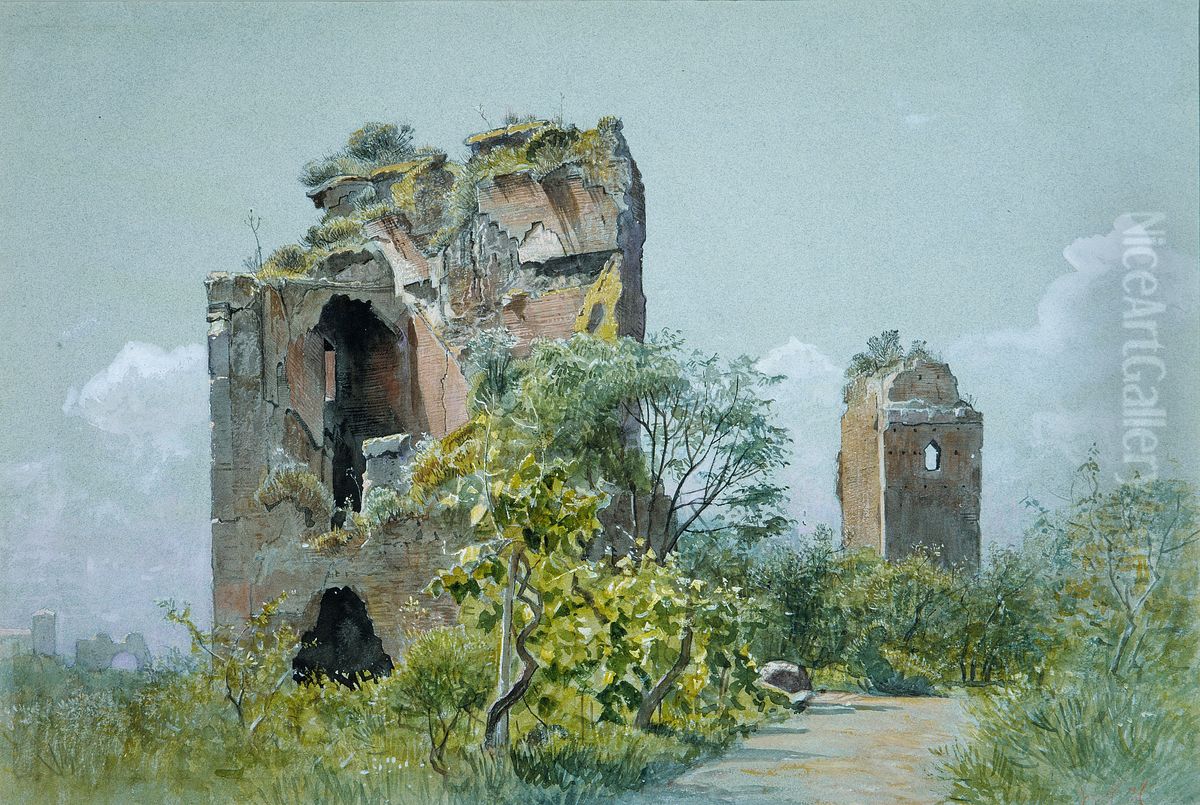 Sette Sale (Villa Brancaccio, Rome) Oil Painting by William Stanley Haseltine
