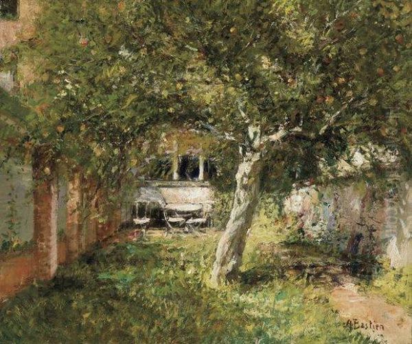 Le Vieux Pommier Du Jardin De Vleurgat Oil Painting by Alfred Bastien