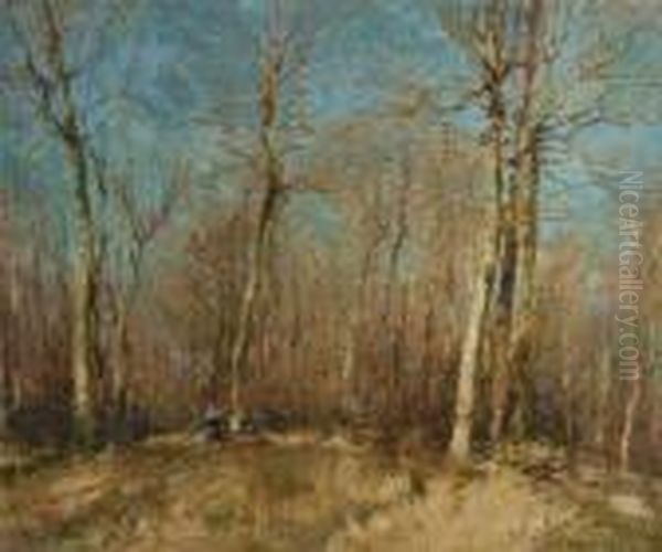 Porteuse De Fagots Dans Lesbois Oil Painting by Alfred Bastien