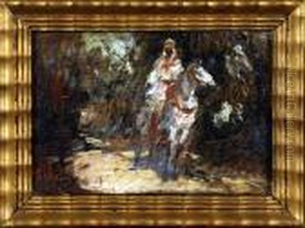 Cavalier Arabe Oil Painting by Alfred Bastien