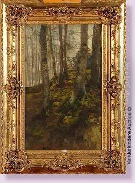 Coin De La Foret De Soignes Oil Painting by Alfred Bastien