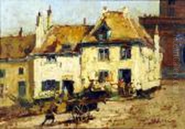 Vieux Coin De Bruxelles Oil Painting by Alfred Bastien
