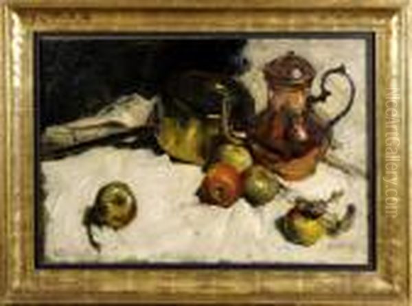 Nature Morte. Oil Painting by Alfred Bastien