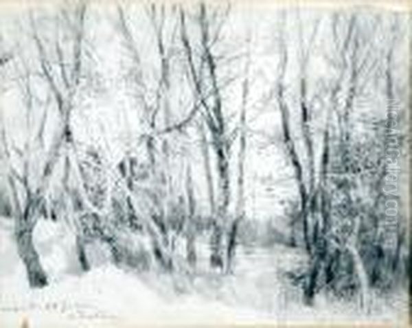 Sous-bois Dans Les Dunes A Nieuwpoort Oil Painting by Alfred Bastien