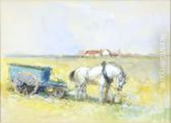 La Carriole Oil Painting by Alfred Bastien