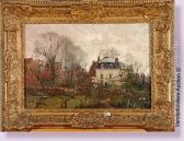 Mon Jardin Sous La Pluie En 1930 Oil Painting by Alfred Bastien