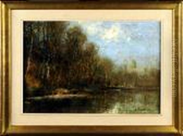 Etang Arbore Oil Painting by Alfred Bastien