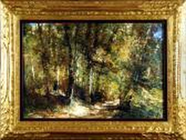 Sous-bois Oil Painting by Alfred Bastien