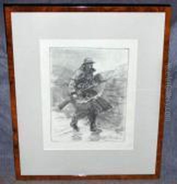 Sans Titre [soldats De La Guerre 14/18] Oil Painting by Alfred Bastien