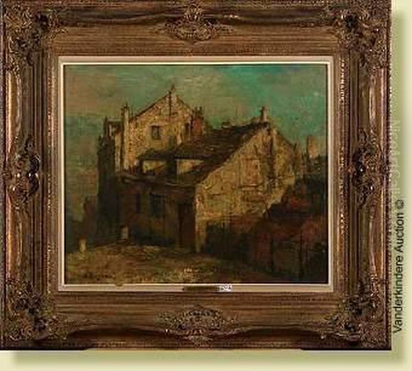 Ruelle A Montmartre Oil Painting by Alfred Bastien