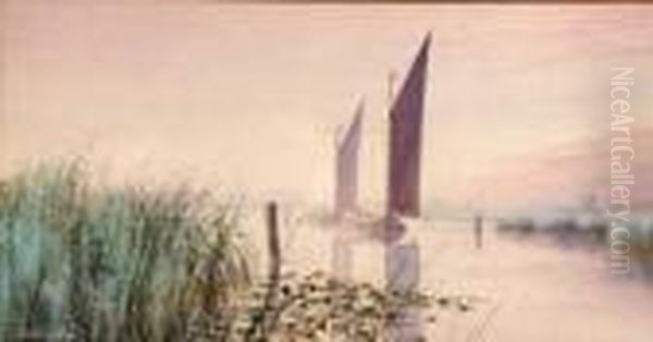 Barton Broad Oil Painting by Stephen John Batchelder