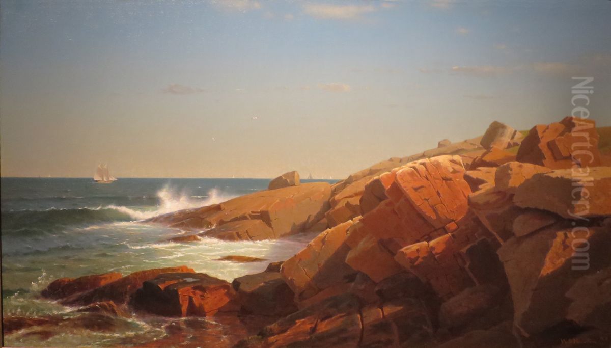 Indian Rock, Narragansett, Rhode Island Oil Painting by William Stanley Haseltine