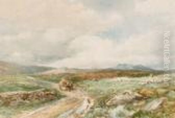 In The Welsh Hills Oil Painting by David Bates