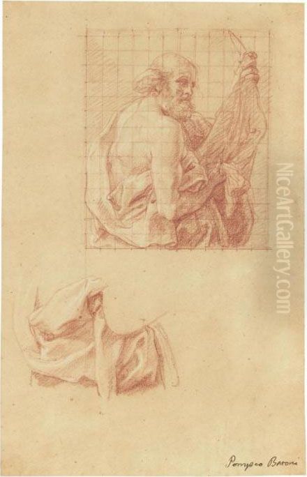Painting Of St Bartholomew And A Further His Drapery Oil Painting by Pompeo Gerolamo Batoni