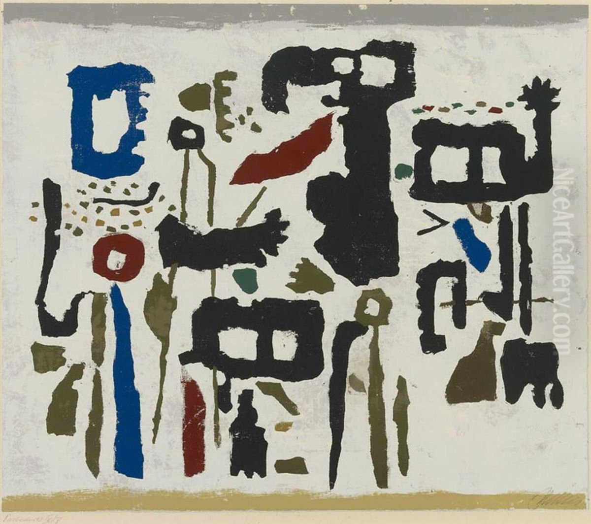 Amenophis Oil Painting by Willi Baumeister