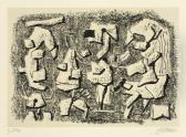 Salome Und Der Prophet Oil Painting by Willi Baumeister