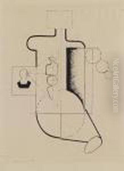 Sitzende Figur (visieren) Oil Painting by Willi Baumeister