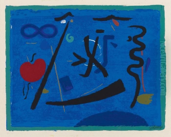 Nocturn Oil Painting by Willi Baumeister