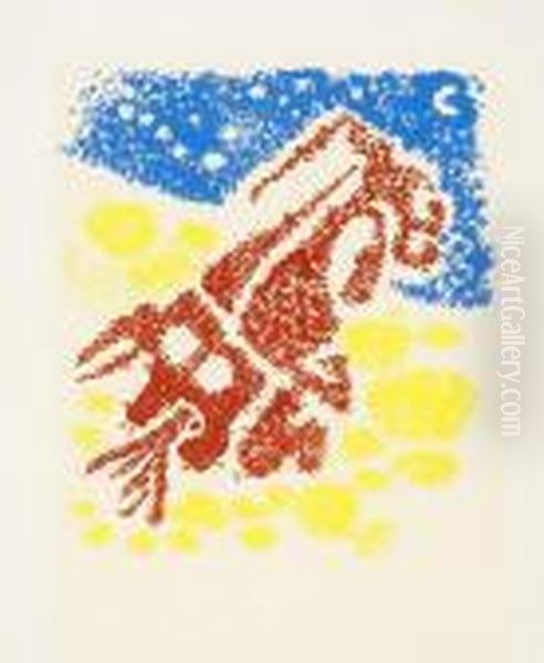 Da Ertonte Ein Furchtbares Schnauben, Die Baume Rauschten Oil Painting by Willi Baumeister