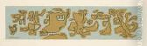 Gravour-fries I Oil Painting by Willi Baumeister