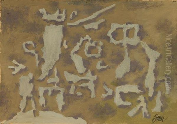 Formbildung Oil Painting by Willi Baumeister