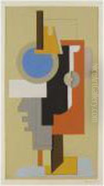 Maschine (machine) Oil Painting by Willi Baumeister