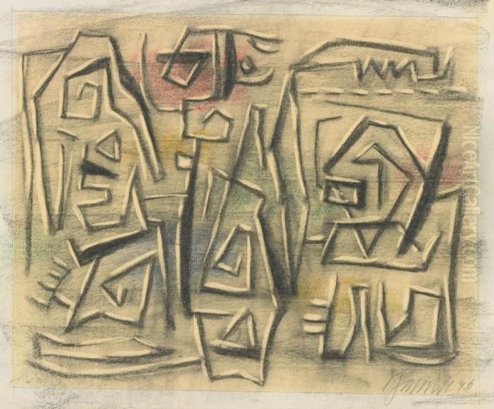 Burger Vonmykene Oil Painting by Willi Baumeister