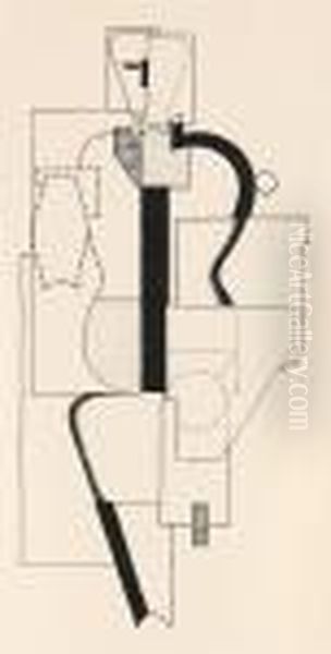 Archaische Figur (apoll) Oil Painting by Willi Baumeister