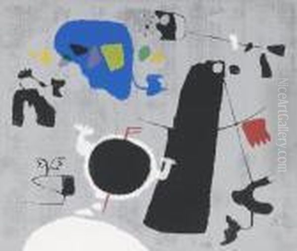 Kosmische Geste Oil Painting by Willi Baumeister