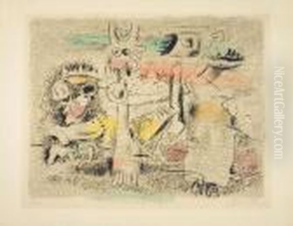 Metamorphose Oil Painting by Willi Baumeister