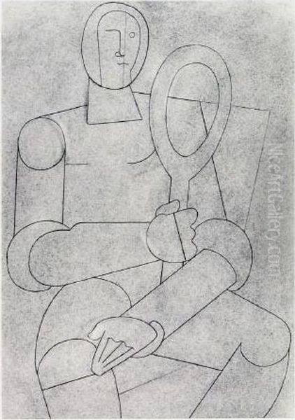 Aus Der Mappe Sport Und Maschine Oil Painting by Willi Baumeister