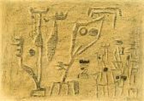 Szene Aus Gilgamesch. Oil Painting by Willi Baumeister