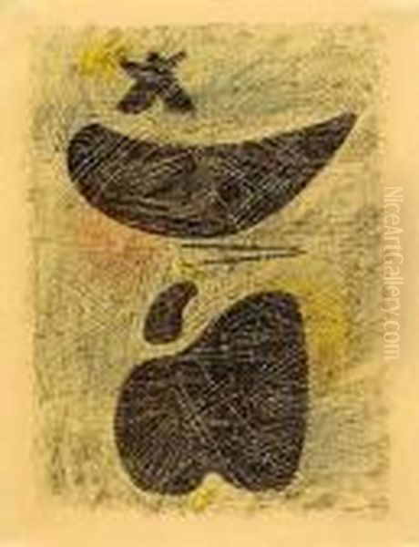 Ideogramm. Oil Painting by Willi Baumeister