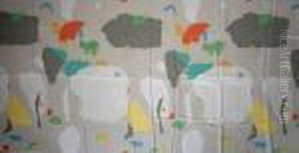 Stoff 'montabaur' Oil Painting by Willi Baumeister