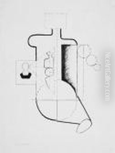 Visieren (sitzende Figur) Oil Painting by Willi Baumeister