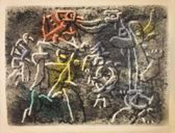 Untitled Oil Painting by Willi Baumeister