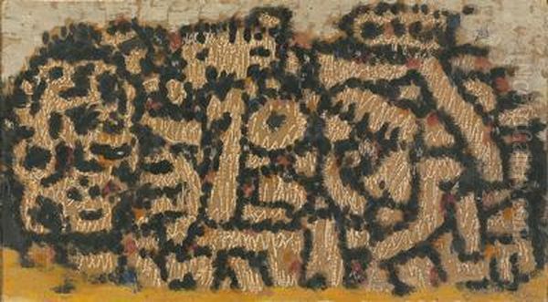 Giganti Frammentati Oil Painting by Willi Baumeister