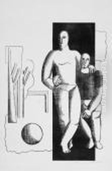 Tizian Oil Painting by Willi Baumeister