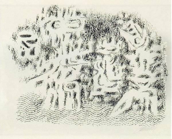 Ohne Titel 1947 Spielmann 158 A Oil Painting by Willi Baumeister