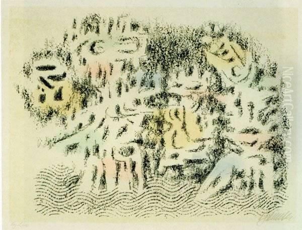 Ohne Titel 1947 Vgl Oil Painting by Willi Baumeister