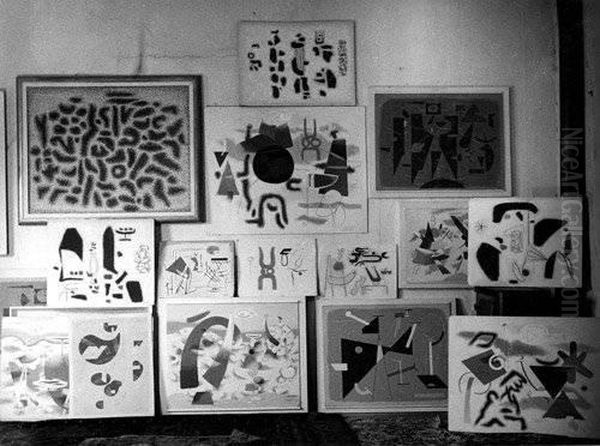 The Studio Of Willi Baumeister Oil Painting by Willi Baumeister