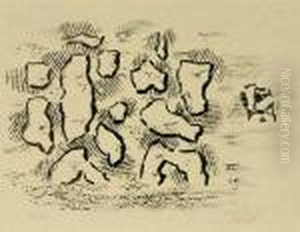 Schamasch Oil Painting by Willi Baumeister