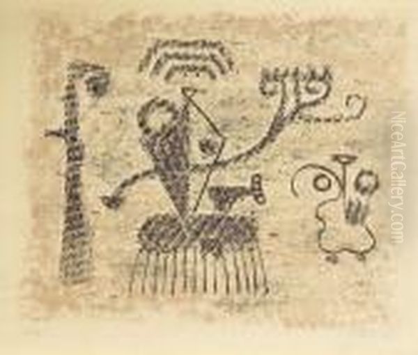 Ischtar, Du Gottin, Hast Die Liebe Des Gilgamesch Vergeblich Gefordert Oil Painting by Willi Baumeister