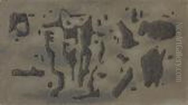 Gilgamesch Und Enkidu Oil Painting by Willi Baumeister