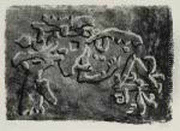 Begegnung. Um 1952/53 Oil Painting by Willi Baumeister