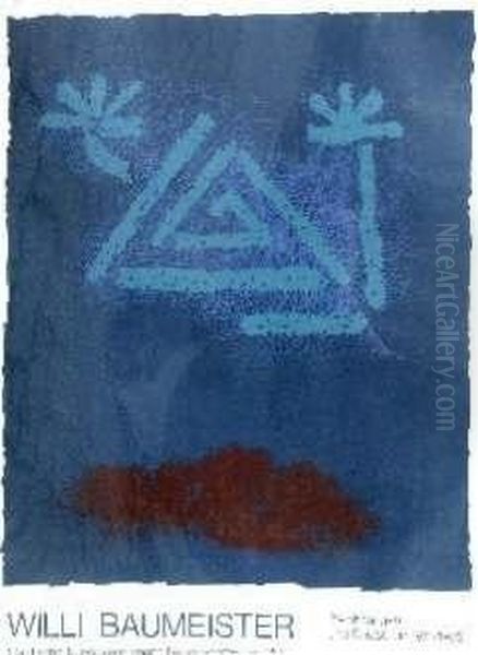 Farbserigrafie Oil Painting by Willi Baumeister