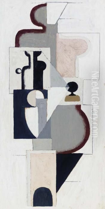 Bild T 21 Oil Painting by Willi Baumeister