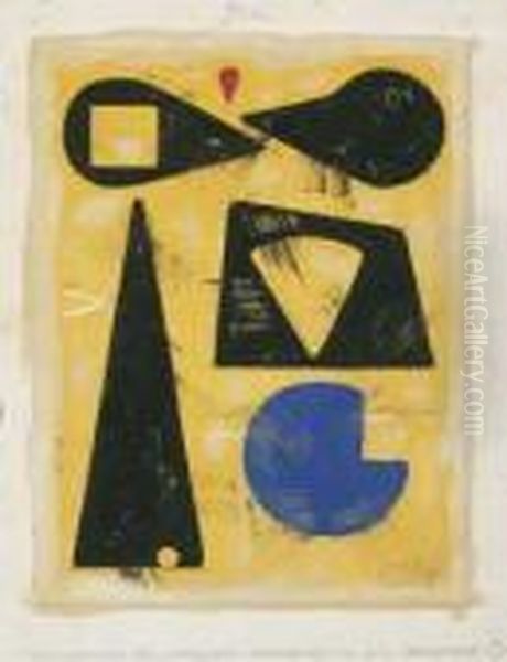 L'horlogerie Oil Painting by Willi Baumeister