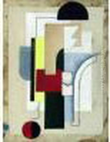 Composition, Vers 1922 Oil Painting by Willi Baumeister