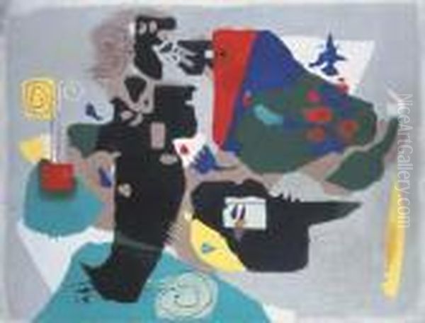 Faust-studie Oil Painting by Willi Baumeister